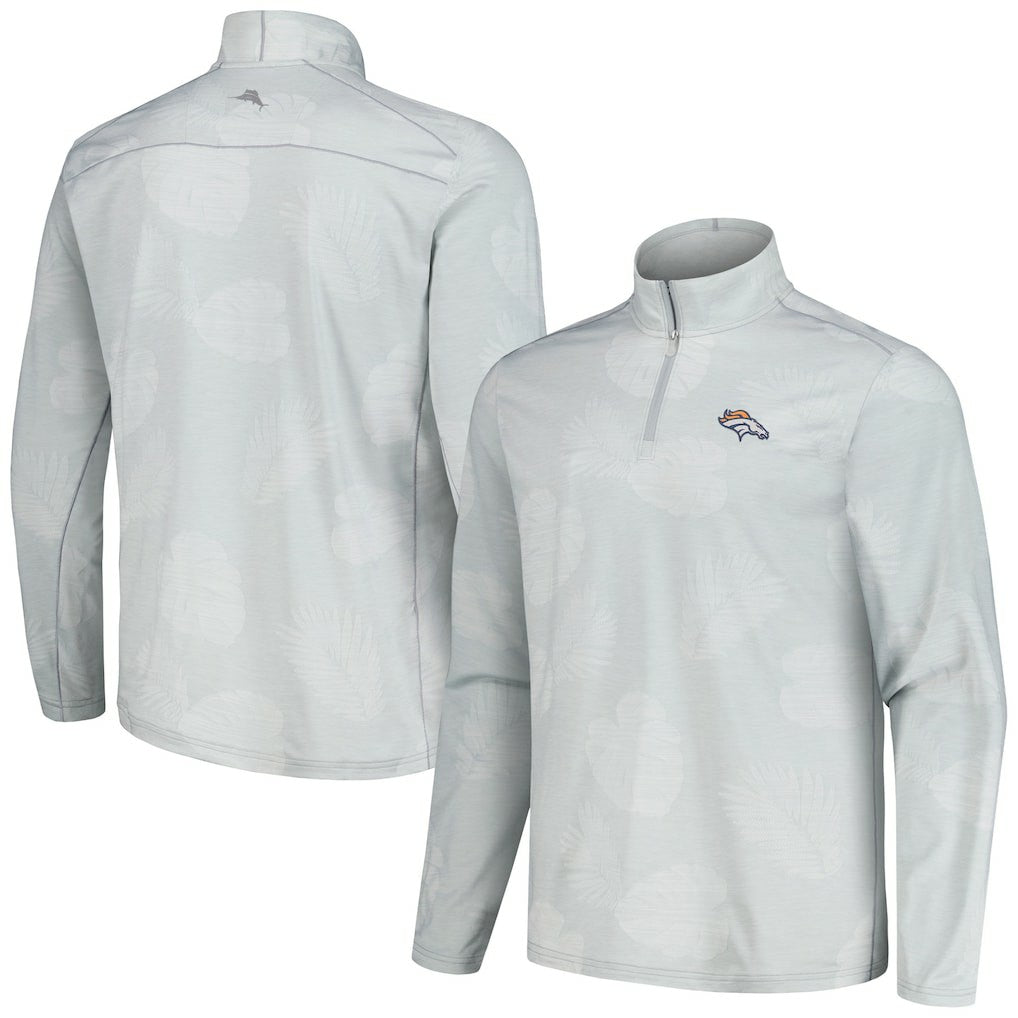 Denver Broncos Delray Frond IslandZone Half-Zip Sweatshirt Gray