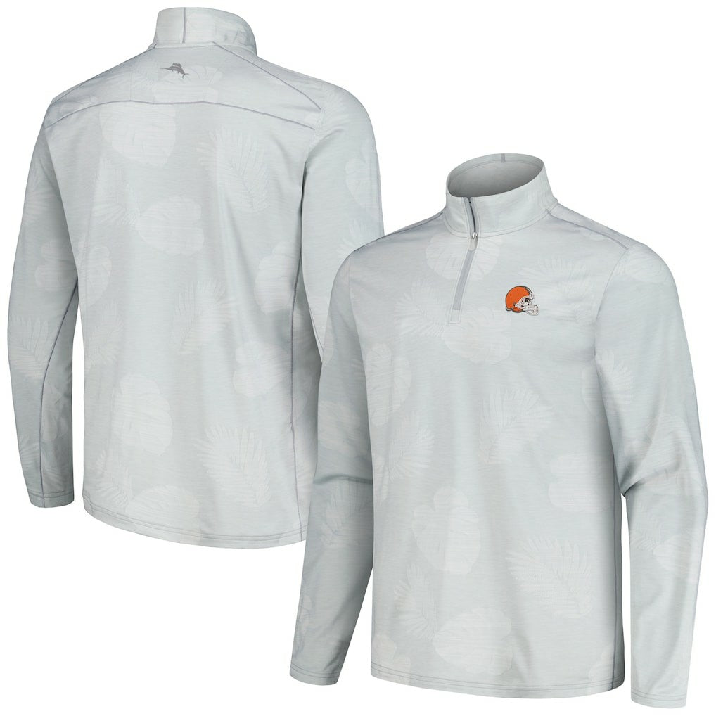 Cleveland Browns Delray Frond IslandZone Half-Zip Sweatshirt Gray