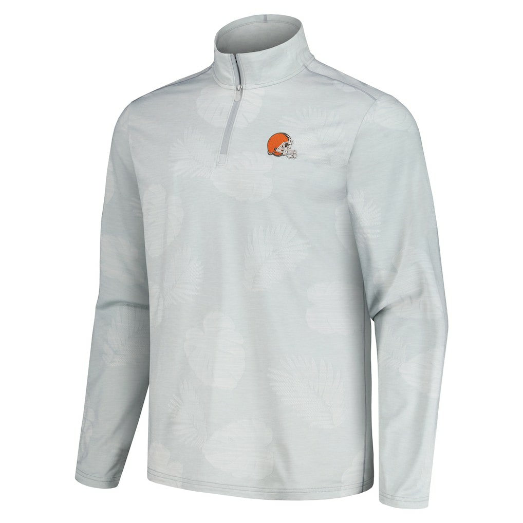 Cleveland Browns Delray Frond IslandZone Half-Zip Sweatshirt Gray