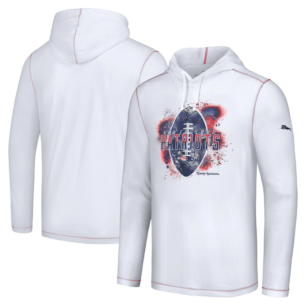 New England Patriots Graffiti Touchdown Pullover Hoodie White