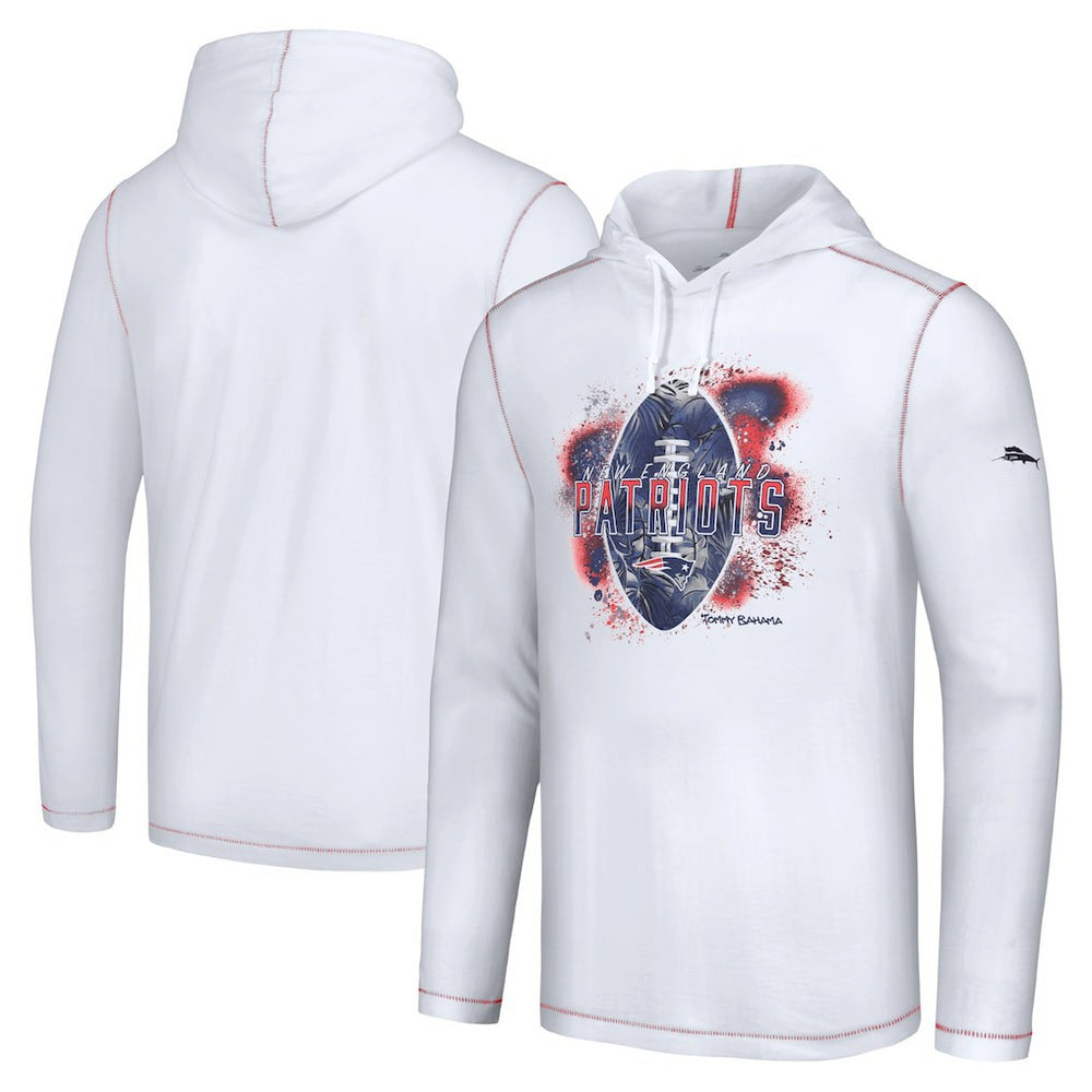 New England Patriots Graffiti Touchdown Pullover Hoodie White