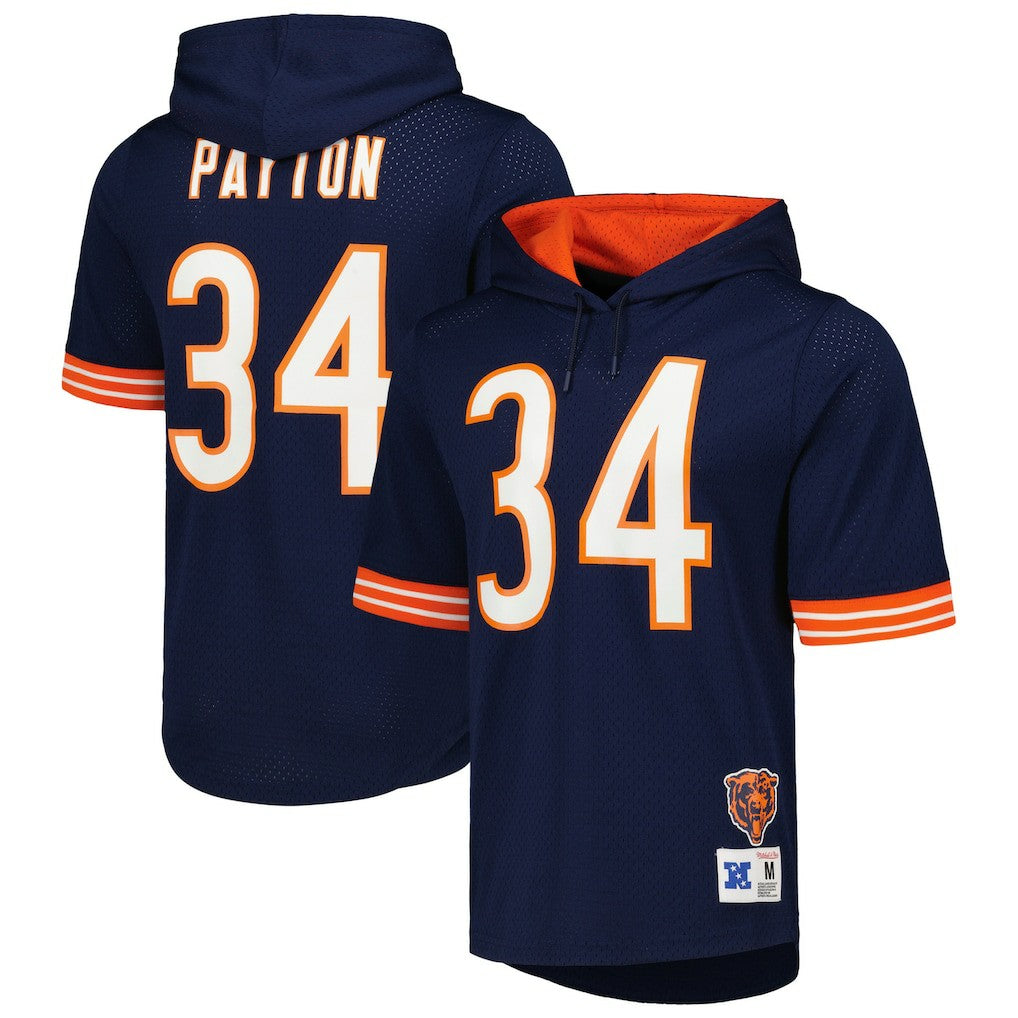 Mitchell & Ness Walter Payton Chicago Bears Retired Player Name & Number Mesh Hoodie T-Shirt Navy