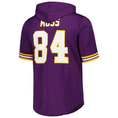 Mitchell & Ness Randy Moss Minnesota Vikings Retired Player Name & Number Mesh Hoodie T-Shirt Purple