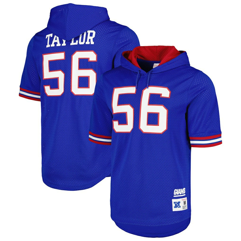Mitchell & Ness Lawrence Taylor New York Giants Retired Player Name & Number Mesh Hoodie T-Shirt Royal