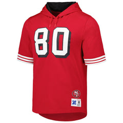 Mitchell & Ness Jerry Rice San Francisco 49ers Retired Player Name & Number Mesh Hoodie T-Shirt Scarlet