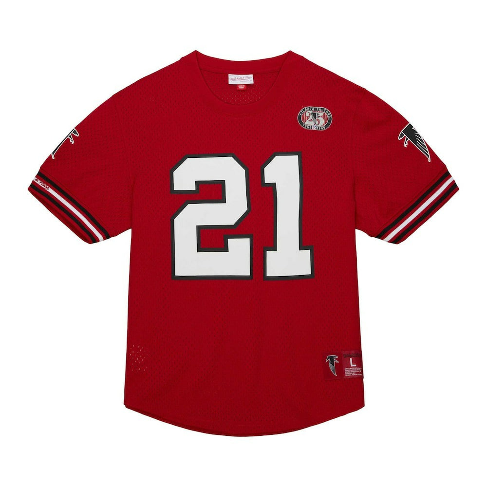 Mitchell & Ness Deion Sanders Atlanta Falcons Retired Player Name & Number Mesh Top Red