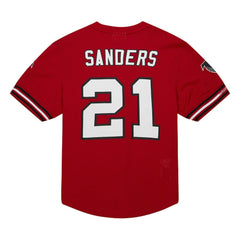 Mitchell & Ness Deion Sanders Atlanta Falcons Retired Player Name & Number Mesh Top Red