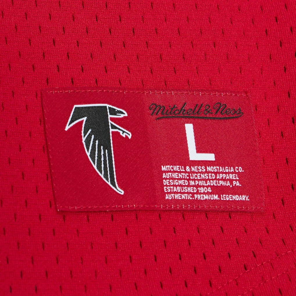 Mitchell & Ness Deion Sanders Atlanta Falcons Retired Player Name & Number Mesh Top Red