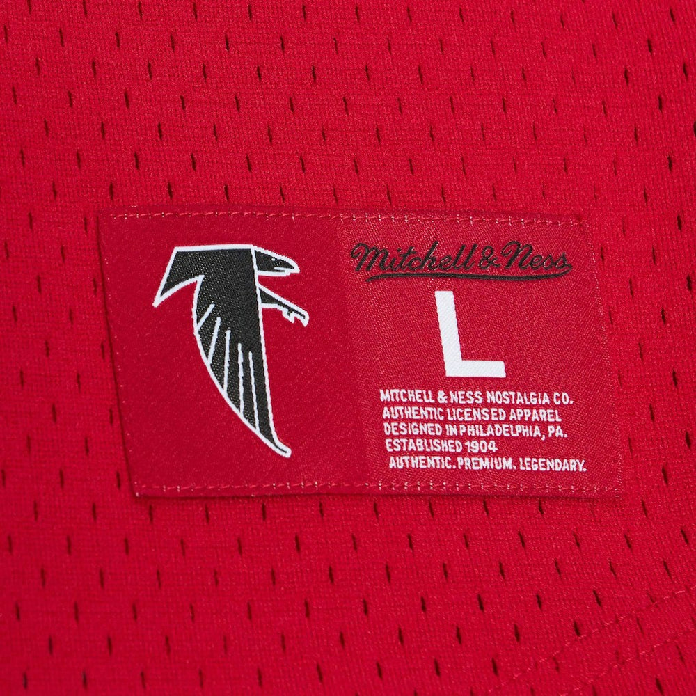 Mitchell & Ness Deion Sanders Atlanta Falcons Retired Player Name & Number Mesh Top Red