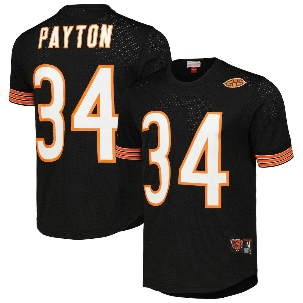 Mitchell & Ness Walter Payton Chicago Bears Retired Player Name & Number Mesh Top Black