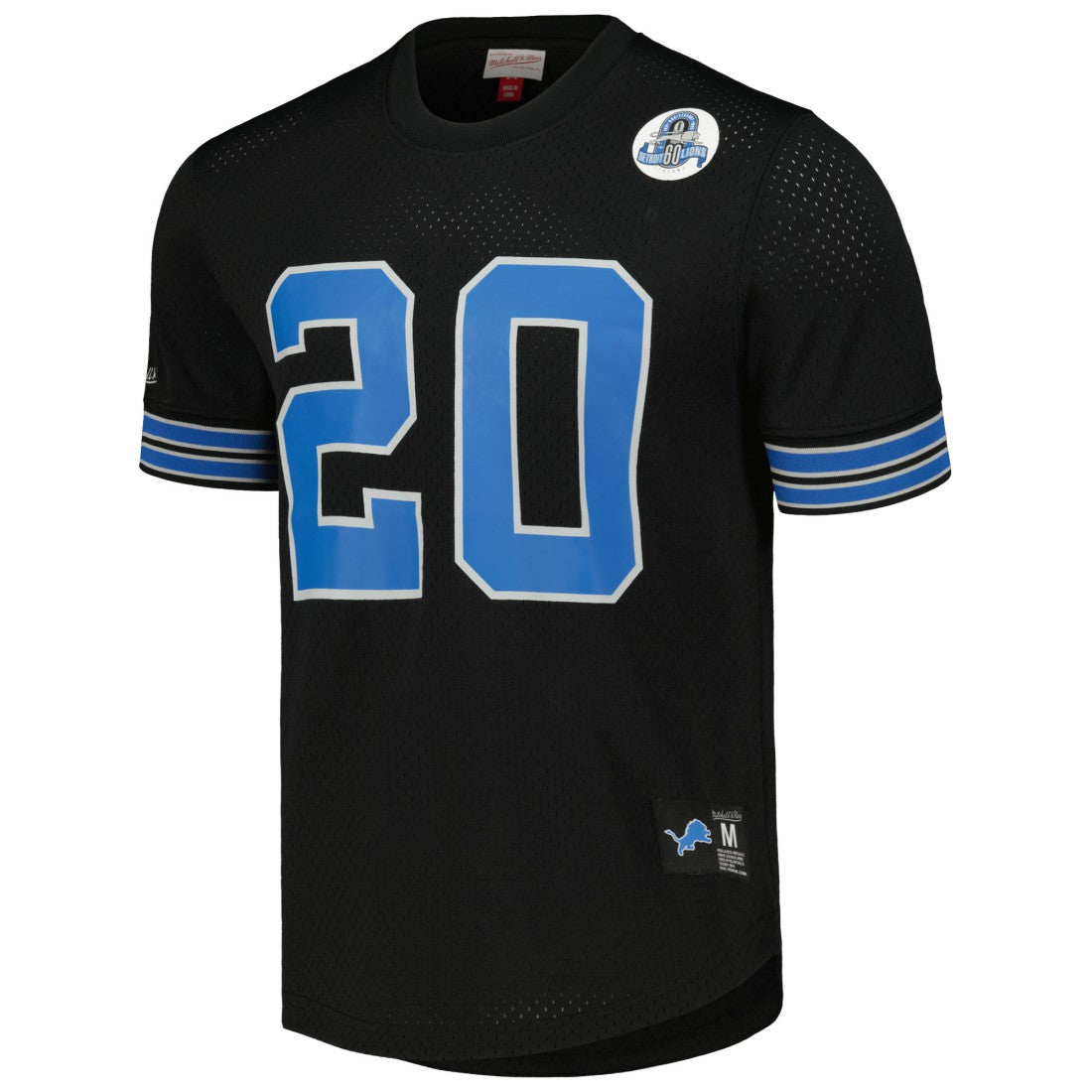 Mitchell & Ness Barry Sanders Detroit Lions Retired Player Name & Number Mesh Top Black