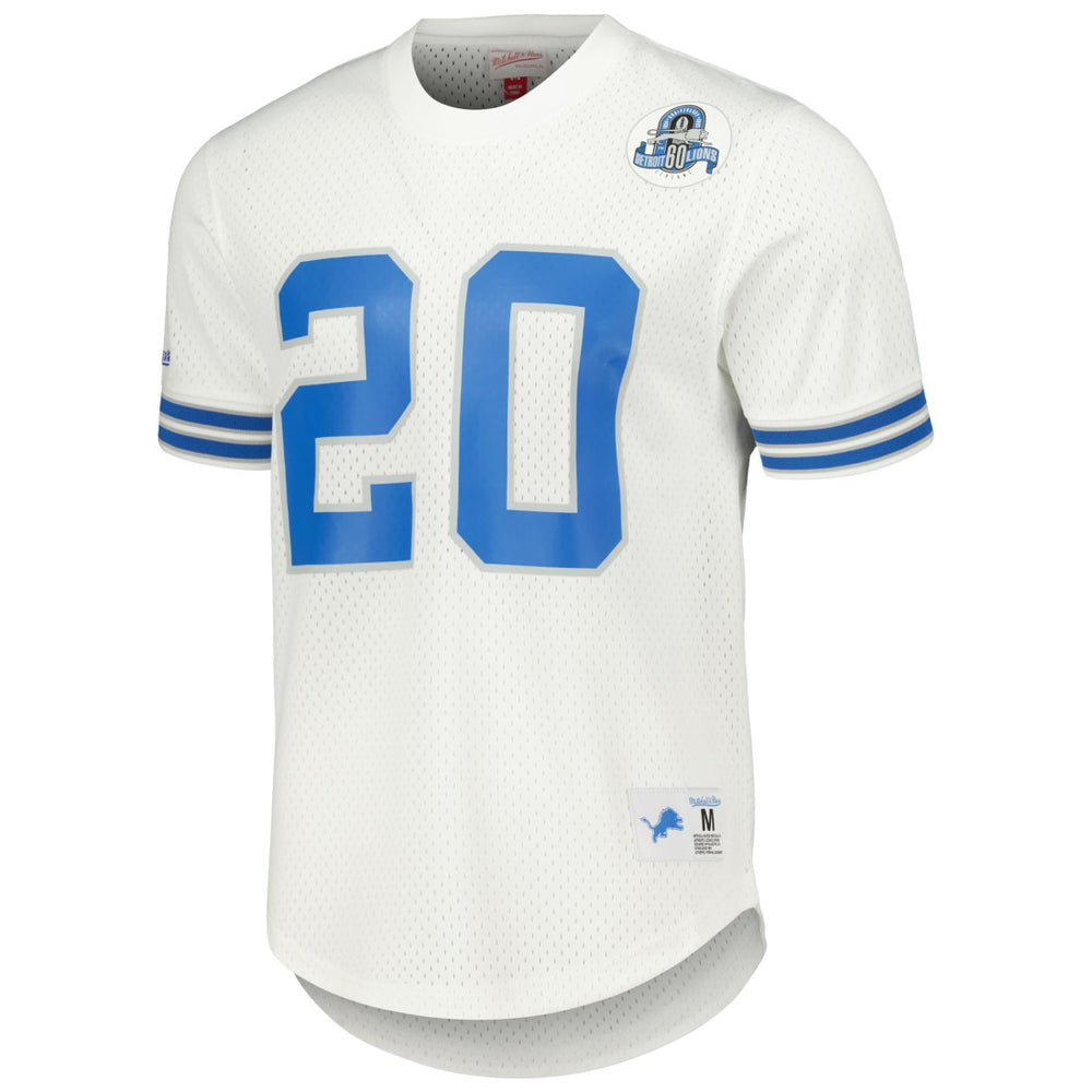 Mitchell & Ness Barry Sanders Detroit Lions Retired Player Name & Number Mesh Top White