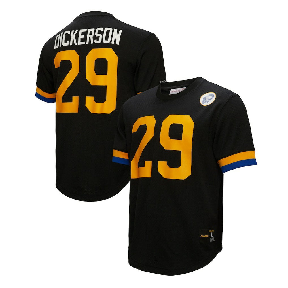 Mitchell & Ness Eric Dickerson Los Angeles Rams Retired Player Name & Number Mesh Top Black
