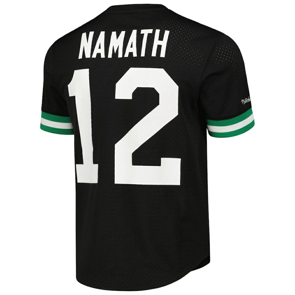 Mitchell & Ness Joe Namath New York Jets Retired Player Name & Number Mesh Top Black