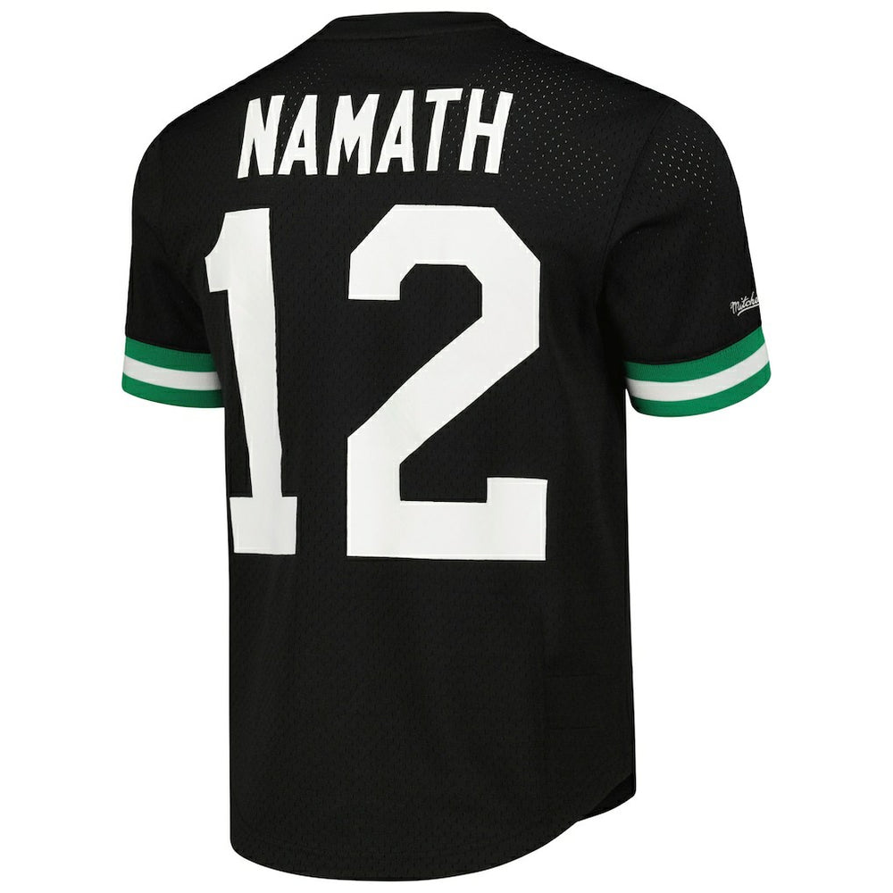 Mitchell & Ness Joe Namath New York Jets Retired Player Name & Number Mesh Top Black