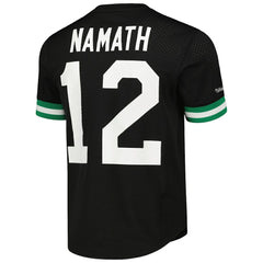 Mitchell & Ness Joe Namath New York Jets Retired Player Name & Number Mesh Top Black