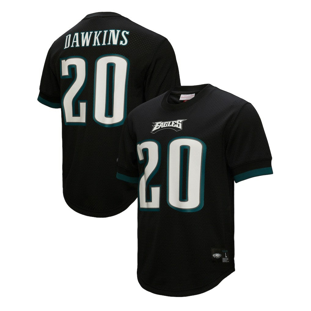 Mitchell & Ness Brian Dawkins Philadelphia Eagles Retired Player Name & Number Mesh Top Black