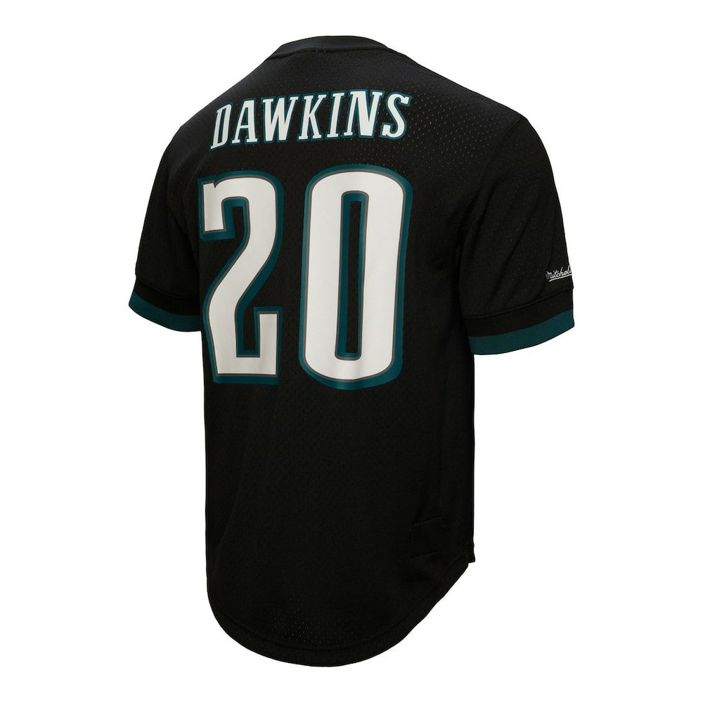 Mitchell & Ness Brian Dawkins Philadelphia Eagles Retired Player Name & Number Mesh Top Black