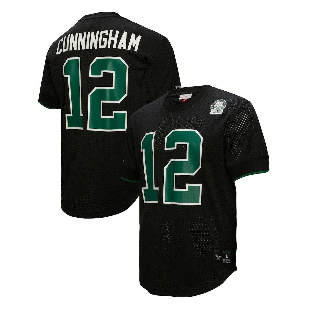 Mitchell & Ness Randall Cunningham Philadelphia Eagles Retired Player Name & Number Mesh Top Black