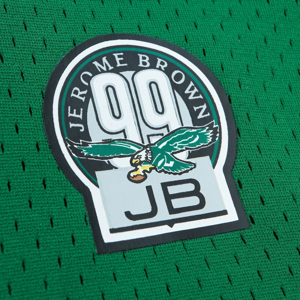 Mitchell & Ness Randall Cunningham Philadelphia Eagles Retired Player Name & Number Mesh Top Kelly Green
