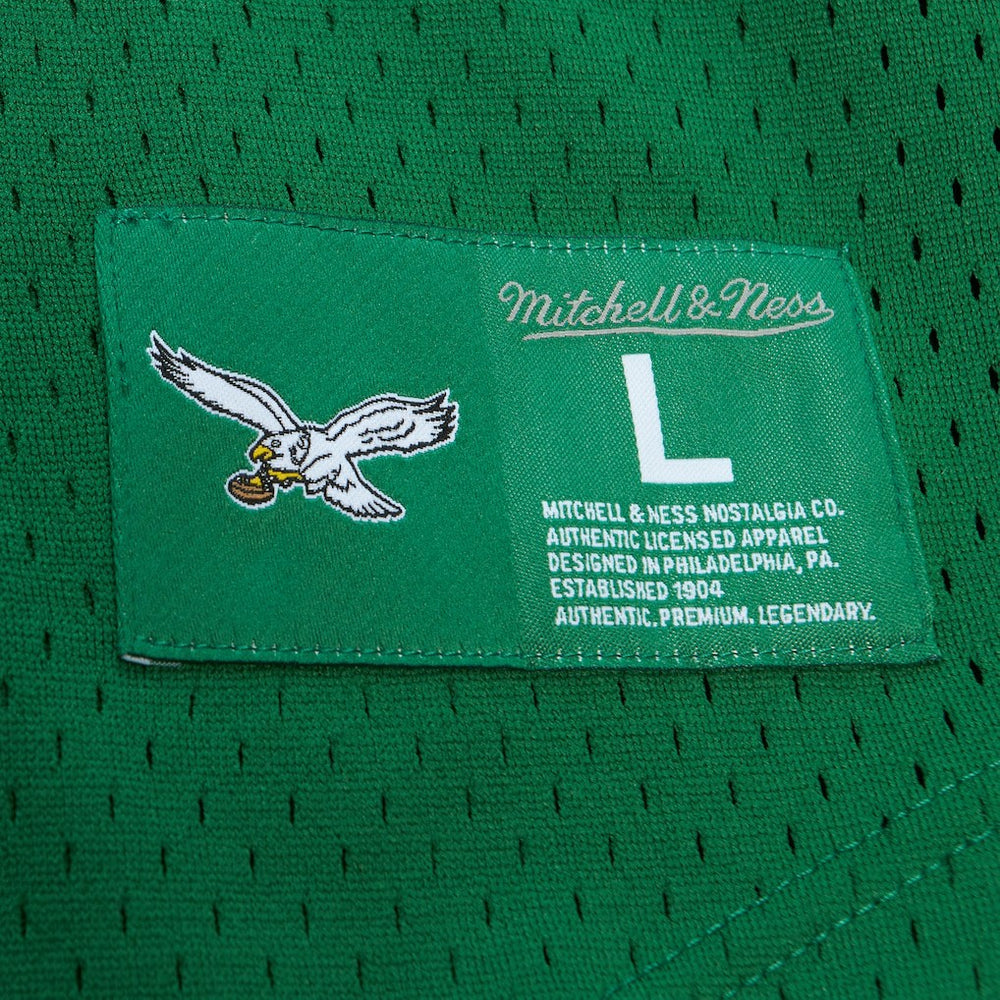 Mitchell & Ness Randall Cunningham Philadelphia Eagles Retired Player Name & Number Mesh Top Kelly Green