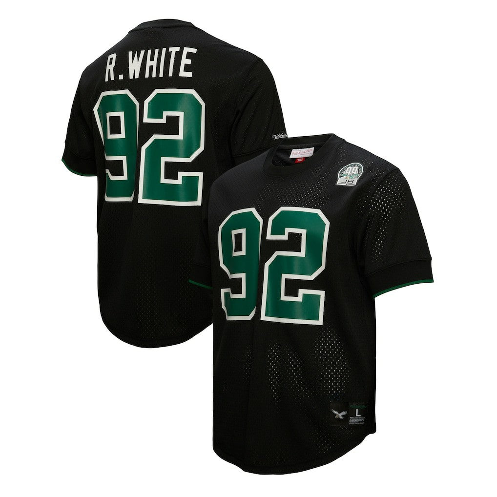 Mitchell & Ness Reggie White Philadelphia Eagles Retired Player Name & Number Mesh Top Black