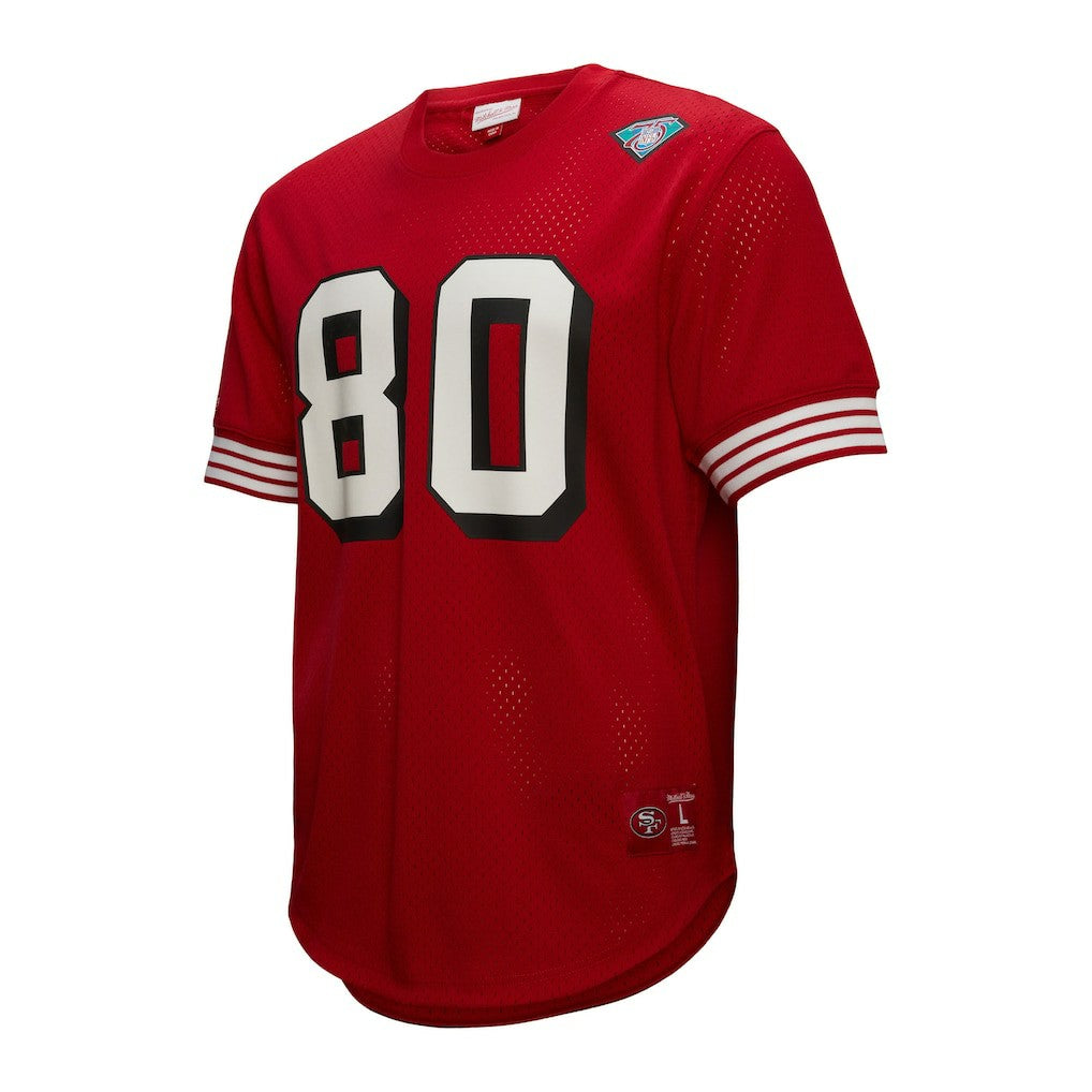 Mitchell & Ness Jerry Rice San Francisco 49ers Retired Player Name & Number Mesh Top Scarlet