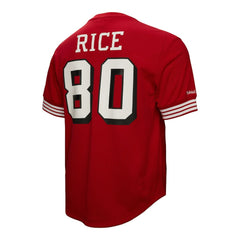 Mitchell & Ness Jerry Rice San Francisco 49ers Retired Player Name & Number Mesh Top Scarlet