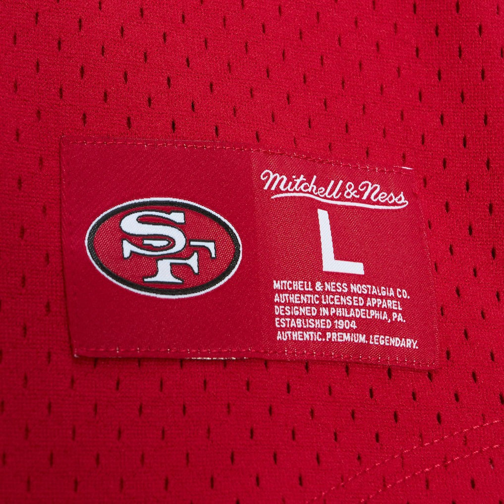 Mitchell & Ness Jerry Rice San Francisco 49ers Retired Player Name & Number Mesh Top Scarlet