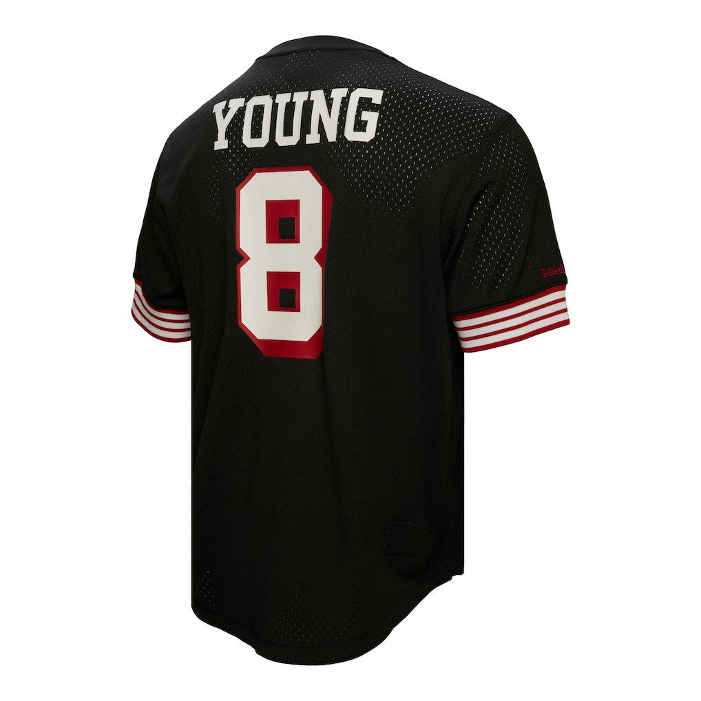 Mitchell & Ness Steve Young San Francisco 49ers Retired Player Name & Number Mesh Top Black