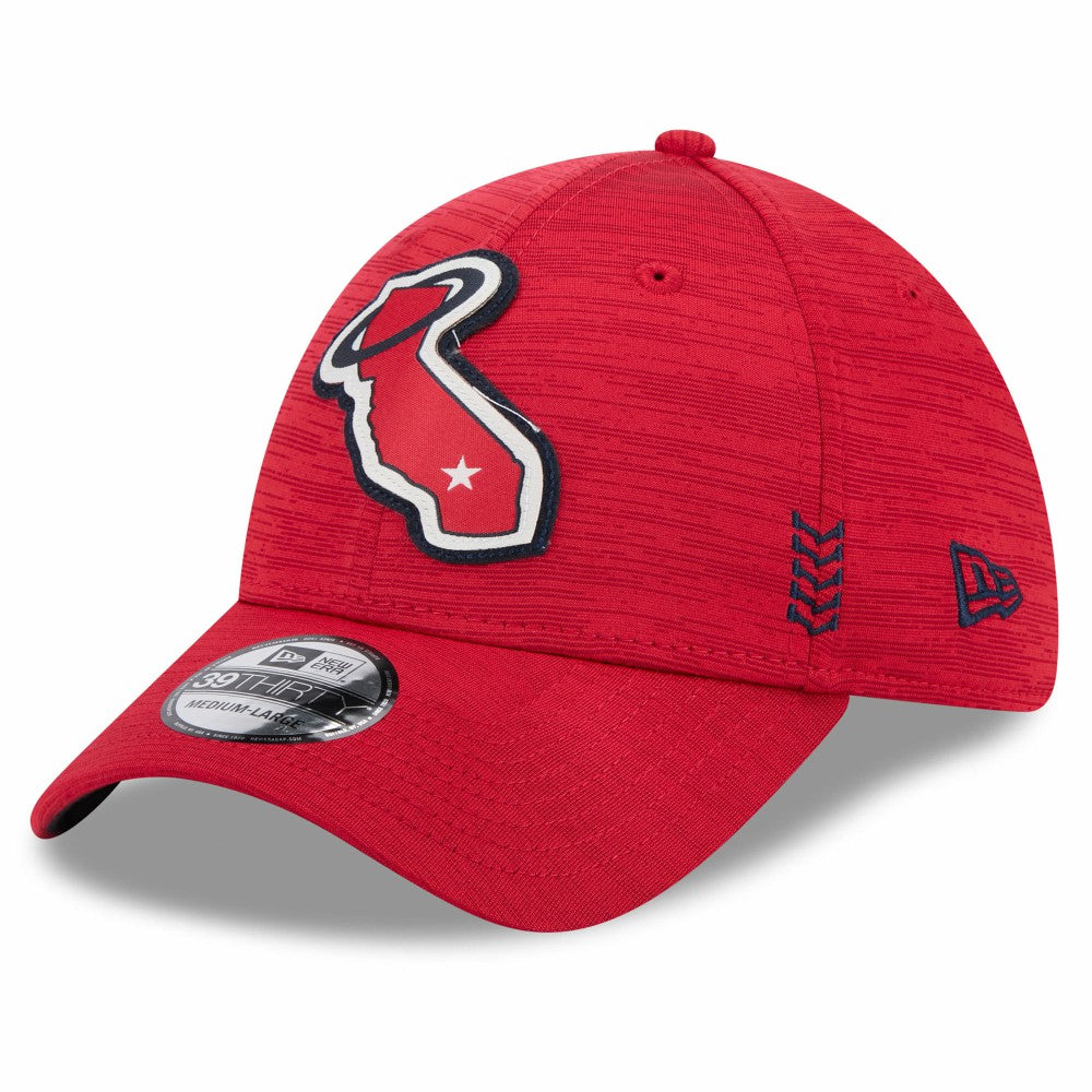 Los Angeles Angels New Era 2024 Clubhouse 39THIRTY Flex Hat - Red - New Era on Sale