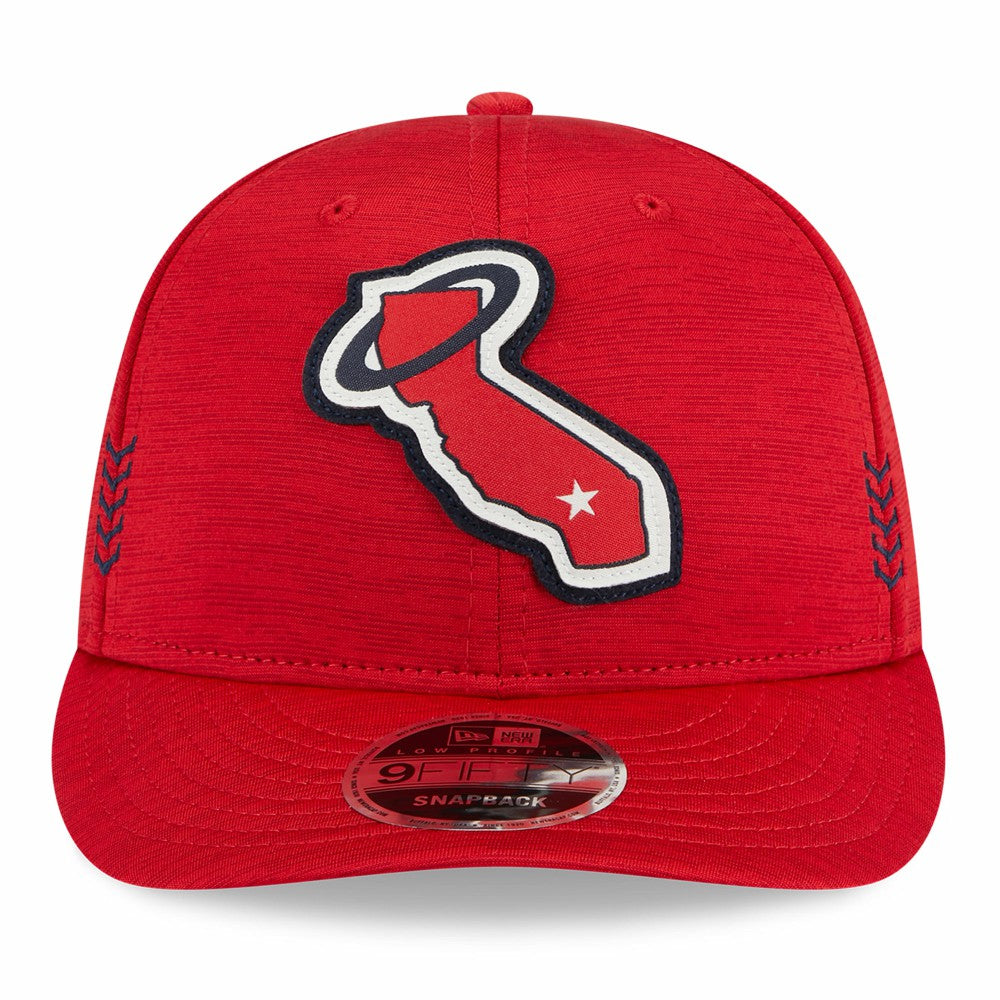 Los Angeles Angels New Era 2024 Clubhouse Low Profile 9FIFTY Snapback Hat - Red - New Era Online