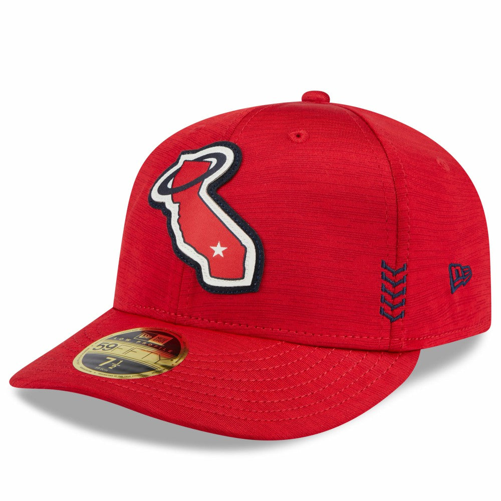 Los Angeles Angels New Era 2024 Clubhouse Low Profile 59FIFTY Fitted Hat - Red - New Era Lifestyle