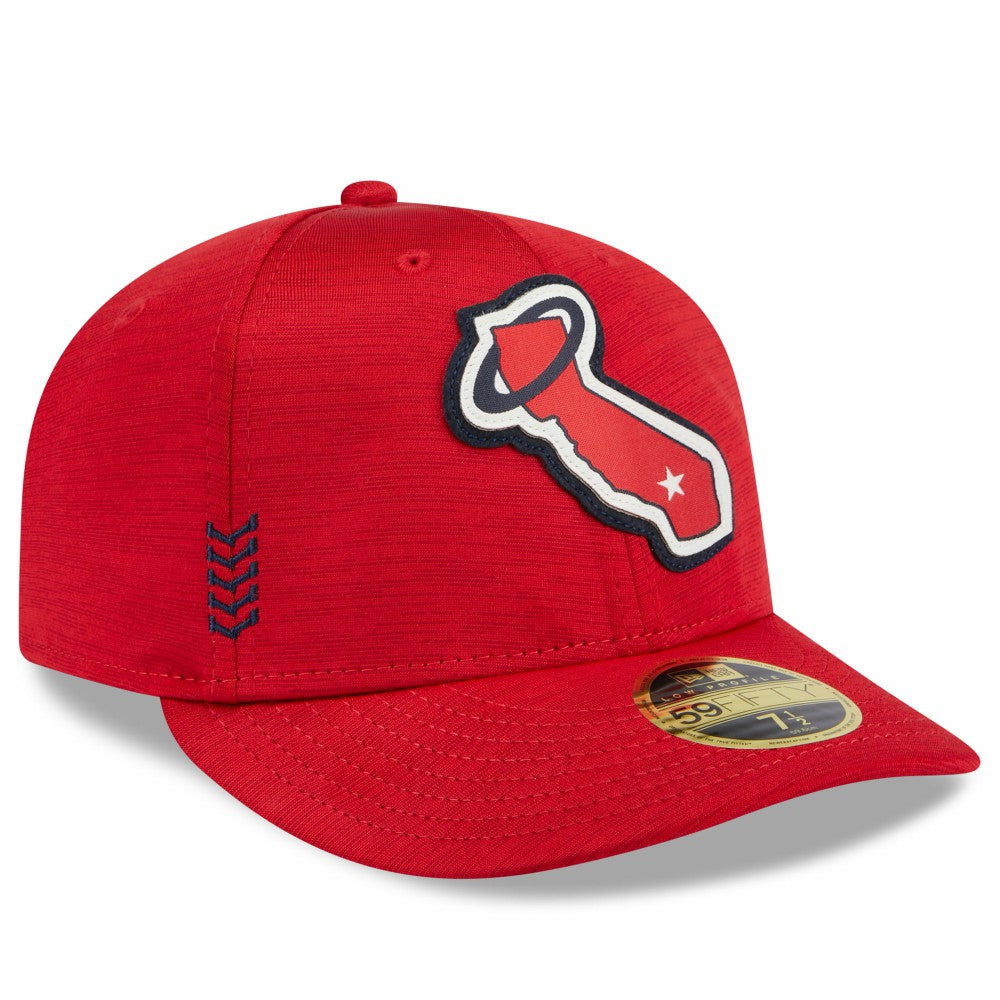 Los Angeles Angels New Era 2024 Clubhouse Low Profile 59FIFTY Fitted Hat - Red - New Era Lifestyle