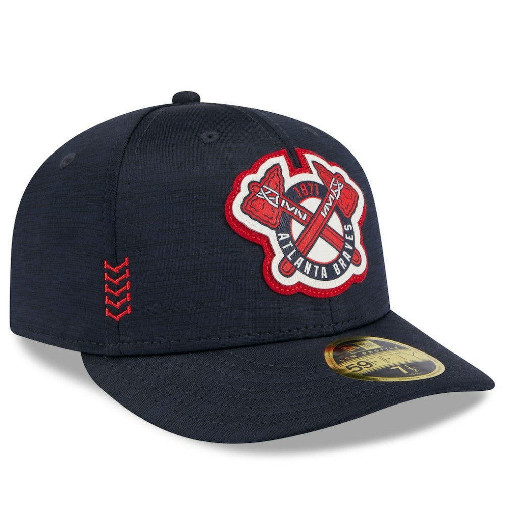 Atlanta Braves New Era 2024 Clubhouse Low Profile 59FIFTY Fitted Hat - Navy - New Era Online