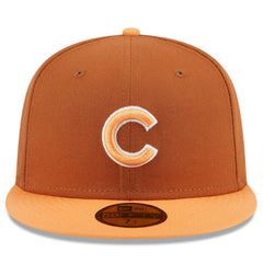 Chicago Cubs New Era Spring Color Basic Two-Tone 59FIFTY Fitted Hat - Brown/Orange - New Era Online