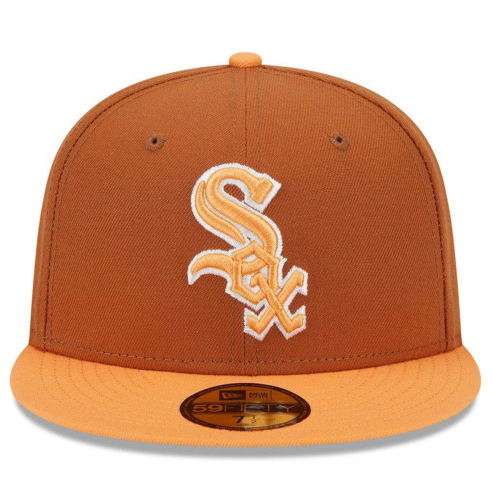 Chicago White Sox New Era Spring Color Basic Two-Tone 59FIFTY Fitted Hat - Brown/Orange - New Era on Sale