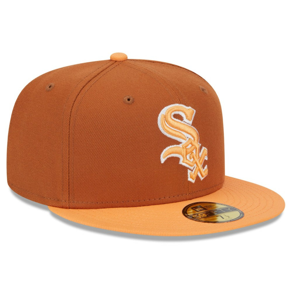 Chicago White Sox New Era Spring Color Basic Two-Tone 59FIFTY Fitted Hat - Brown/Orange - New Era on Sale