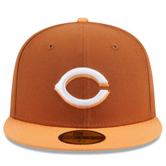 Cincinnati Reds New Era Spring Color Basic Two-Tone 59FIFTY Fitted Hat - Brown/Orange - New Era Lifestyle