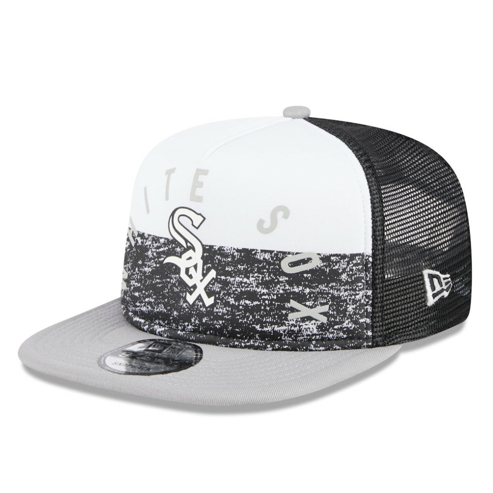 Chicago White Sox New Era Team Foam Front A-Frame Trucker 9FIFTY Snapback Hat - White/Gray - New Era on Sale
