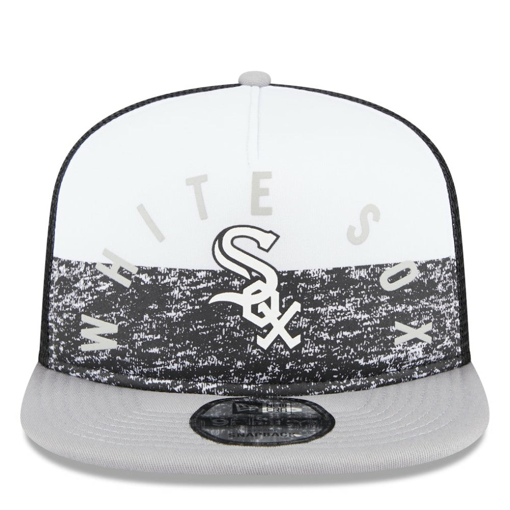 Chicago White Sox New Era Team Foam Front A-Frame Trucker 9FIFTY Snapback Hat - White/Gray - New Era on Sale