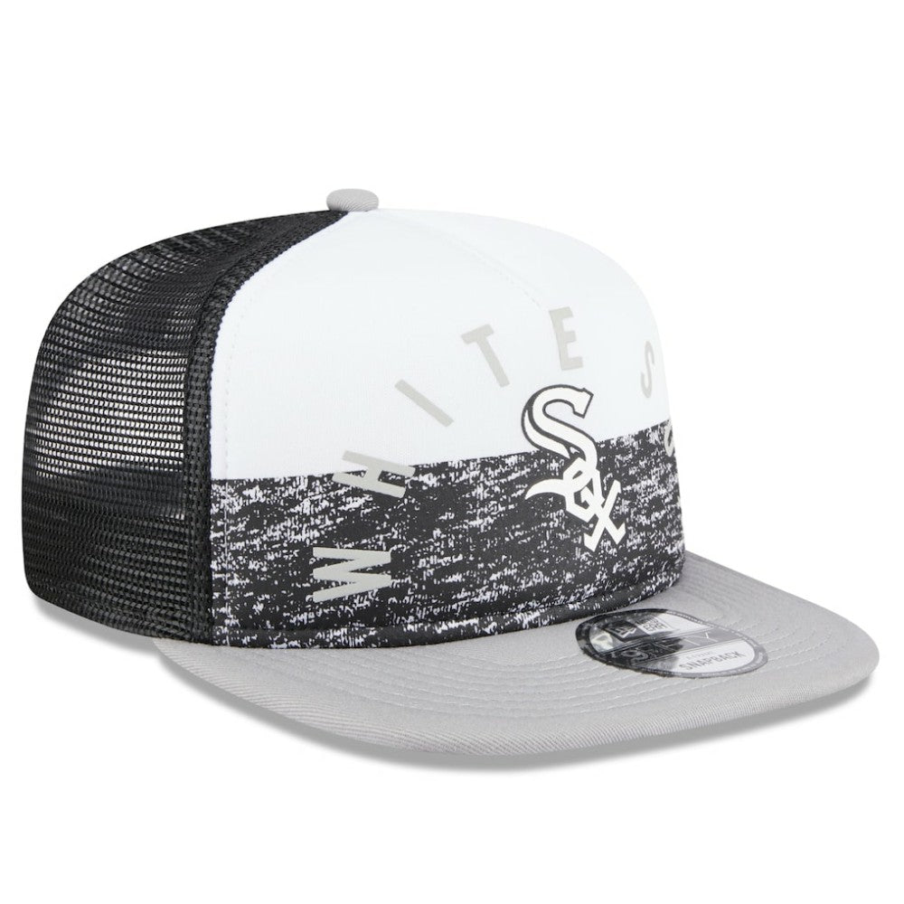 Chicago White Sox New Era Team Foam Front A-Frame Trucker 9FIFTY Snapback Hat - White/Gray - New Era on Sale