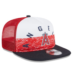 Los Angeles Angels New Era Team Foam Front A-Frame Trucker 9FIFTY Snapback Hat - White/Red - New Era on Sale