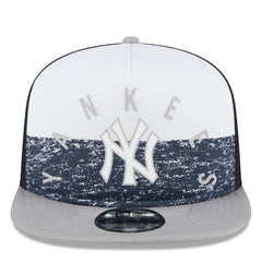 New York Yankees New Era Team Foam Front A-Frame Trucker 9FIFTY Snapback Hat - White/Gray - New Era Online