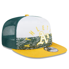 Athletics New Era Team Foam Front A-Frame Trucker 9FIFTY Snapback Hat - White/Gold - New Era Sale