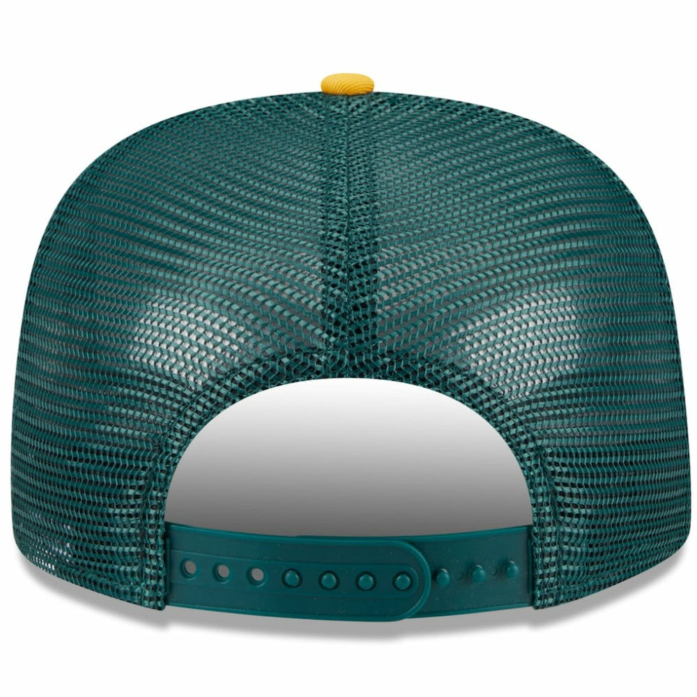 Athletics New Era Team Foam Front A-Frame Trucker 9FIFTY Snapback Hat - White/Gold - New Era Sale