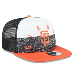 San Francisco Giants New Era Team Foam Front A-Frame Trucker 9FIFTY Snapback Hat - White/Orange - New Era on Sale