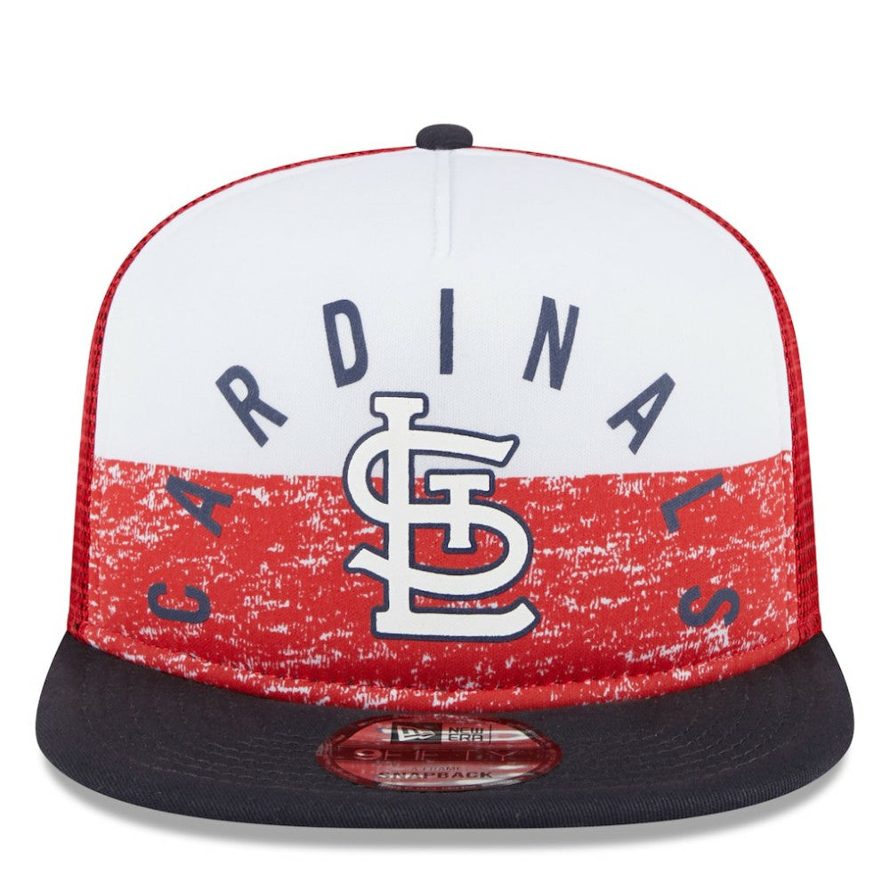 St. Louis Cardinals New Era Team Foam Front A-Frame Trucker 9FIFTY Snapback Hat - White/Red - New Era Lifestyle