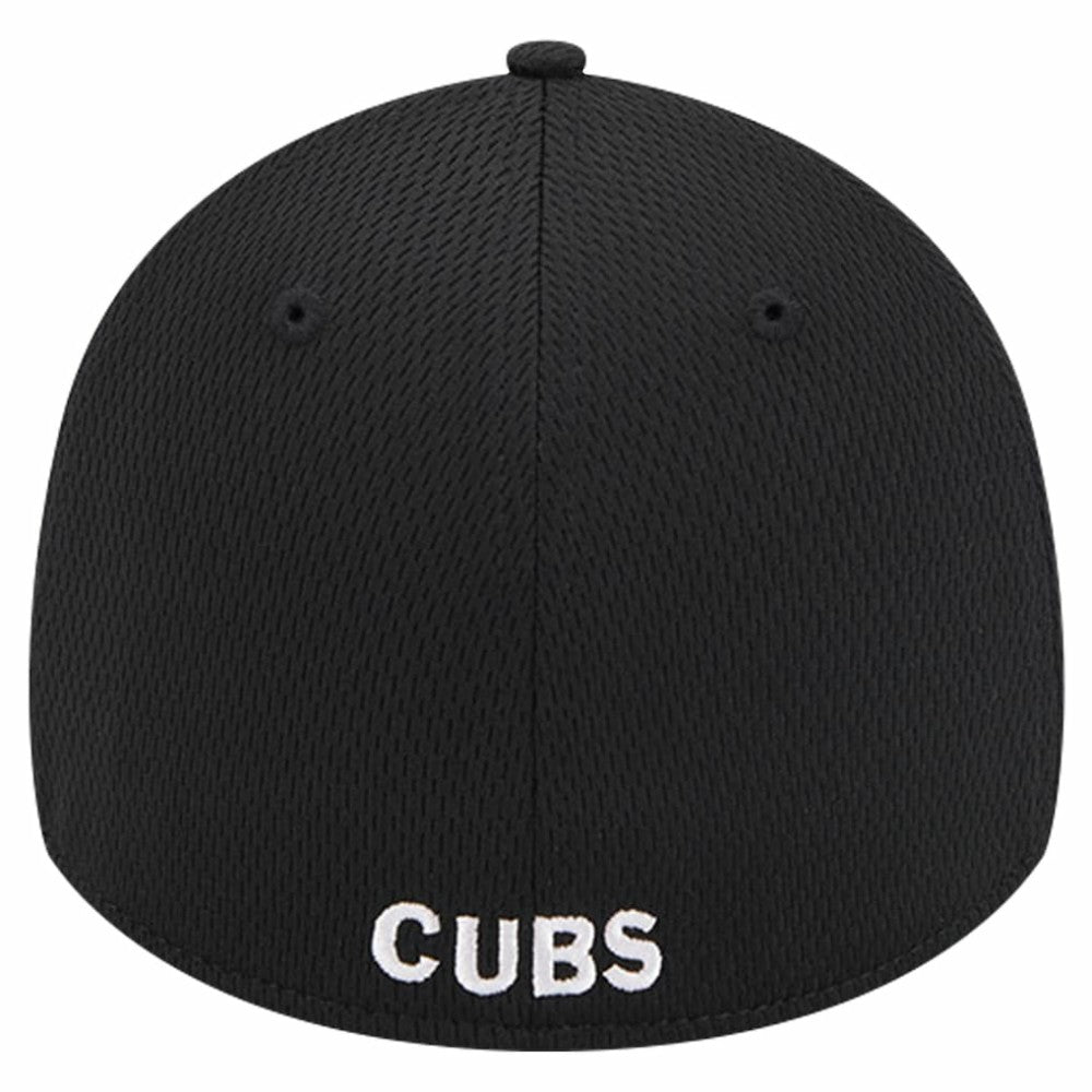 Chicago Cubs New Era Active Dash Mark 39THIRTY Flex Hat - Black - New Era Lifestyle