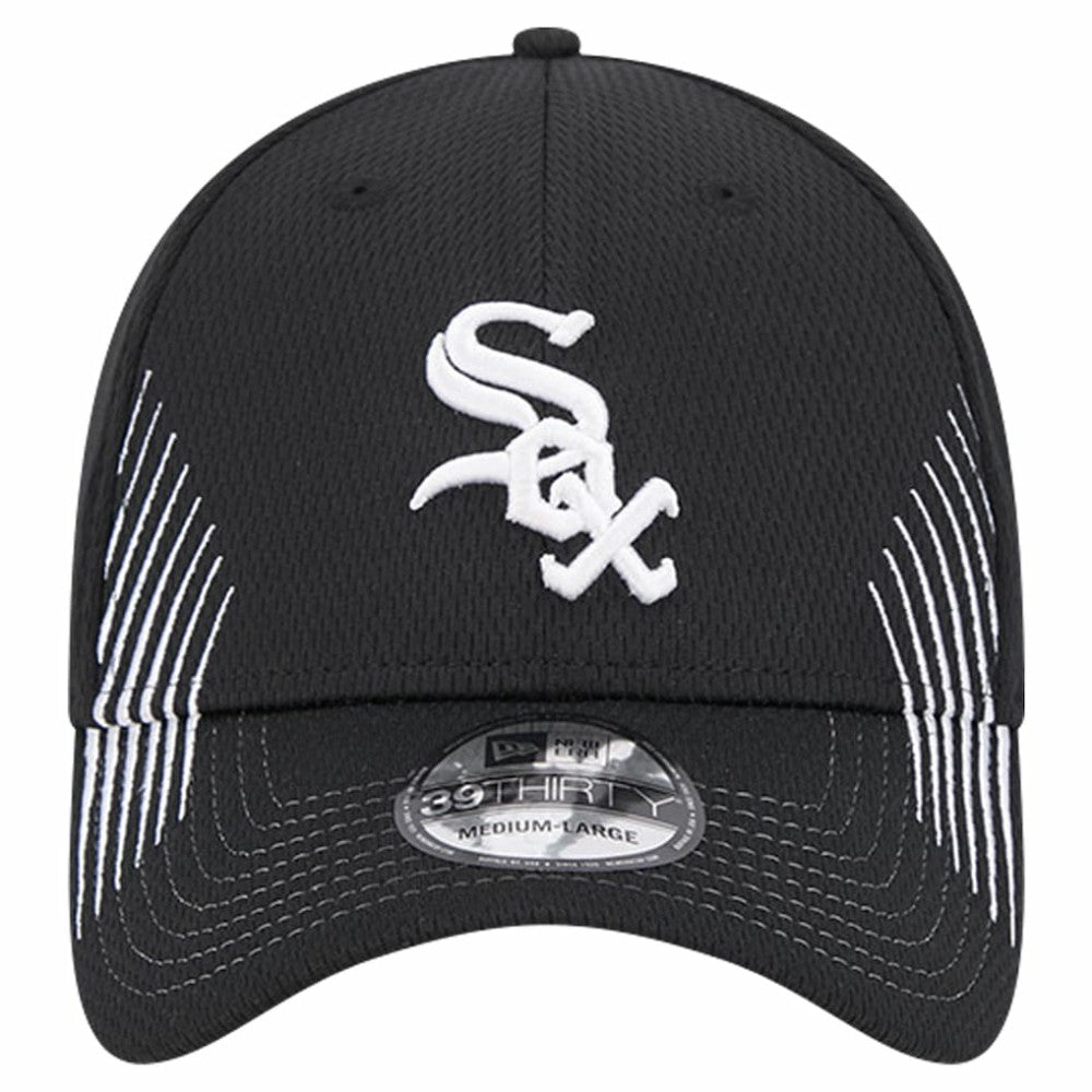 Chicago White Sox New Era Active Dash Mark 39THIRTY Flex Hat - Black - New Era Lifestyle